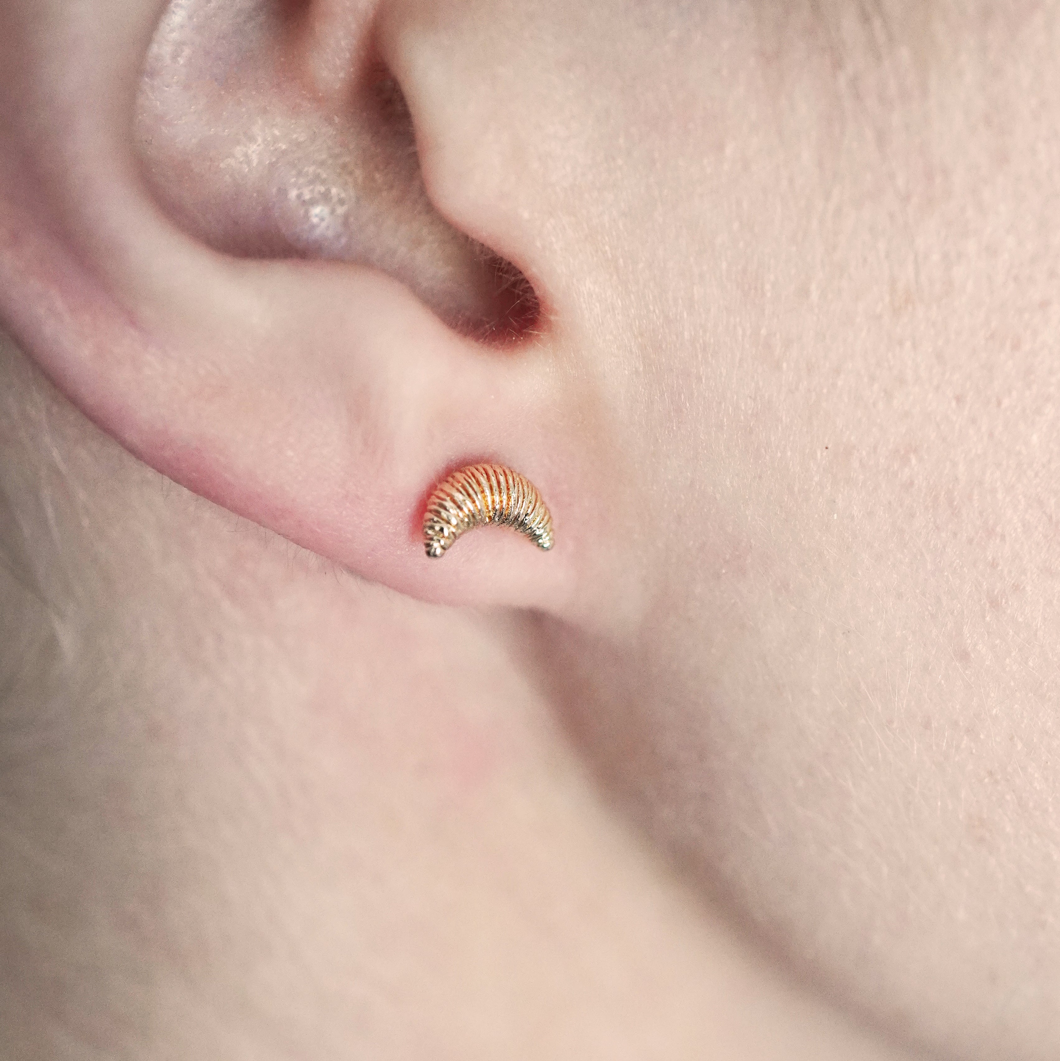 Petite Croissant Studs  Lassoed Moon