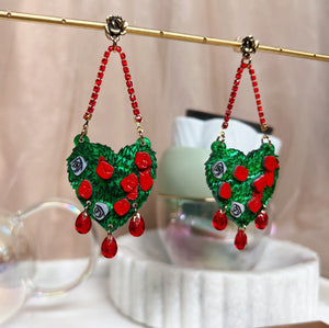 Painting The Roses Red Earrings