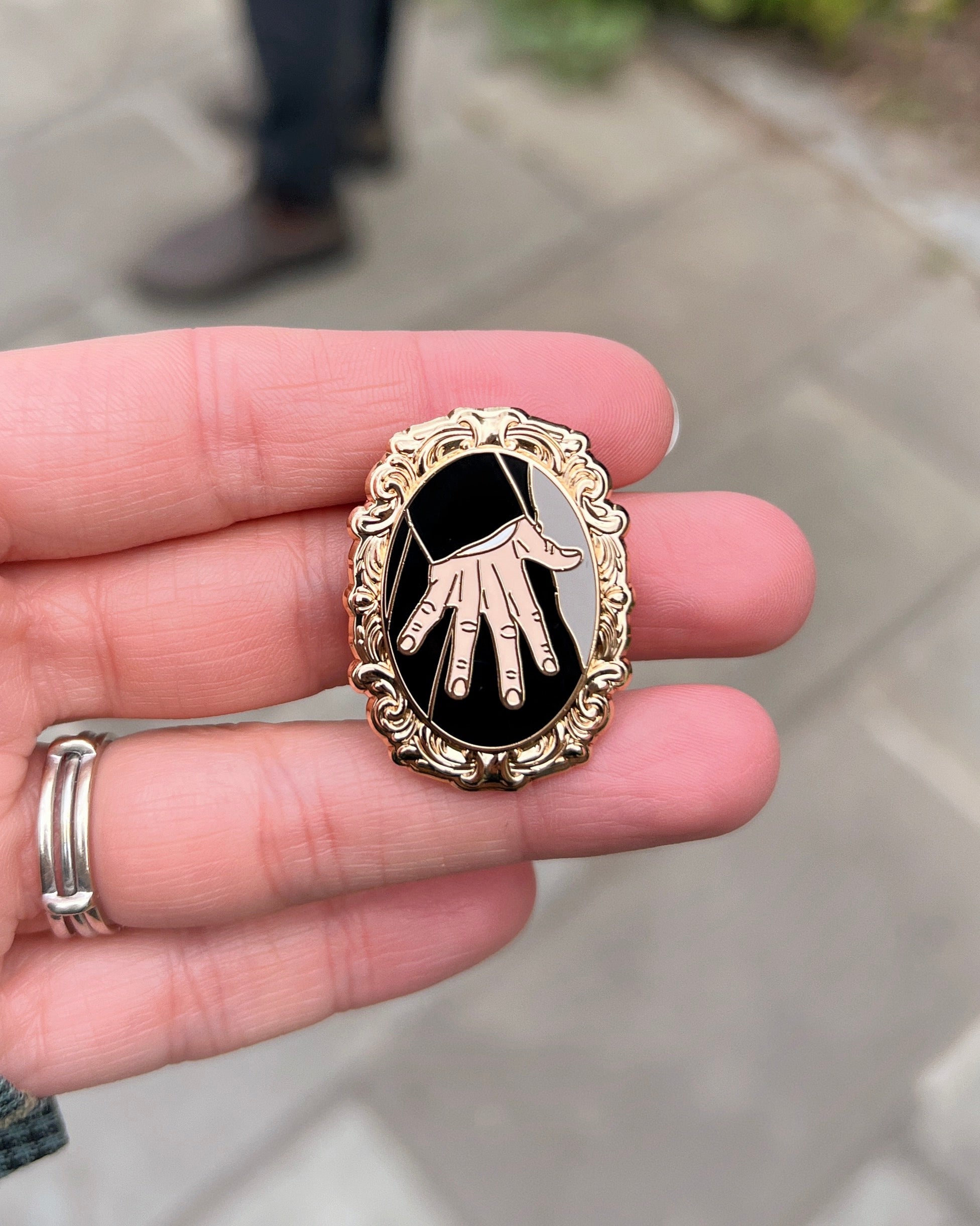 Pin Hand Shape Thing Portrait of a Hand Flex Enamel Pin – Lassoed Moon