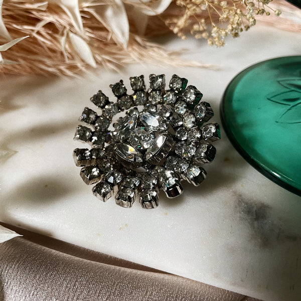Vintage | Kramer Crystal Flower Brooch